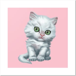 Turkish Angora kitten Posters and Art